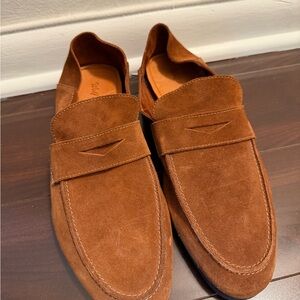 Elegant Brown Men's Suede Loafers